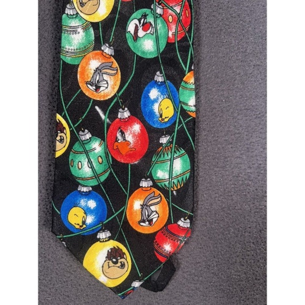Vtg 1995 Poly Looney Tunes Gang Christmas Ornaments Tie Taz‎ Bugs Daffy Tweety